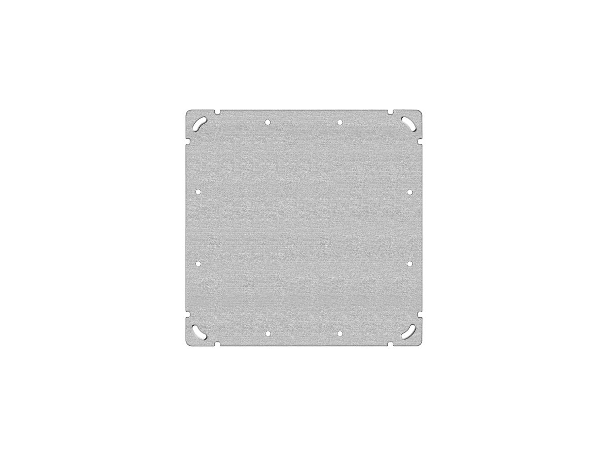 Befestigungsplatte Gr.3×3 197×197mm ohne Bohrung mit 12 Bef.-löchern