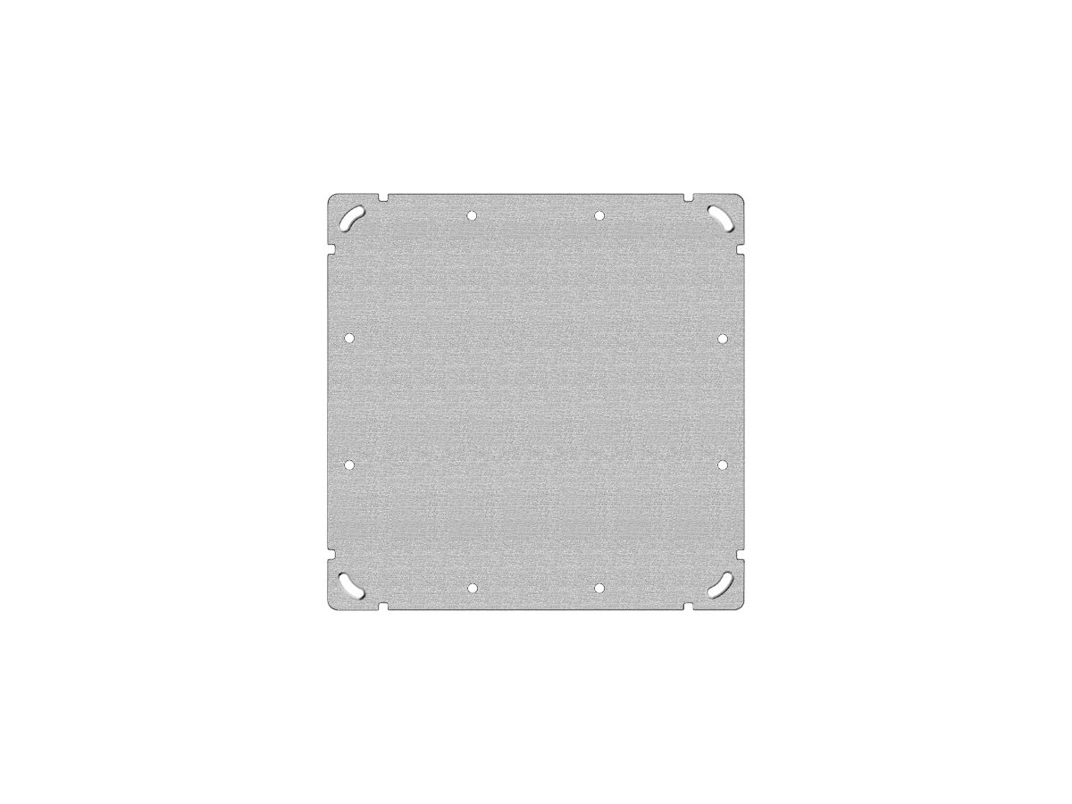 Befestigungsplatte Gr.3×3 197×197mm ohne Bohrung mit 12 Bef.-löchern