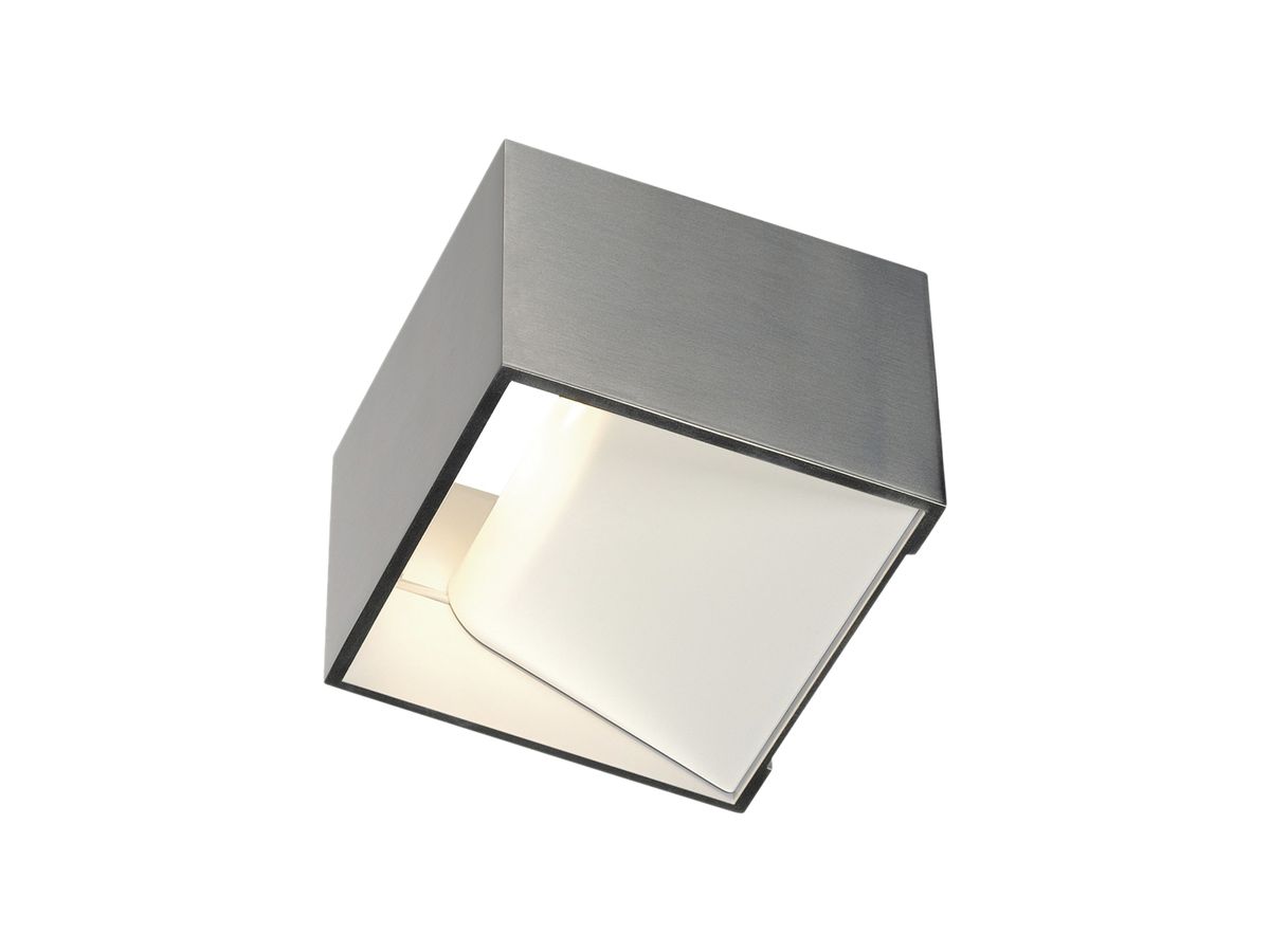 LED-Wandleuchte SLV LOGS IN, 12W 230V 2000…3000K 490lm IP20 alu/weiss