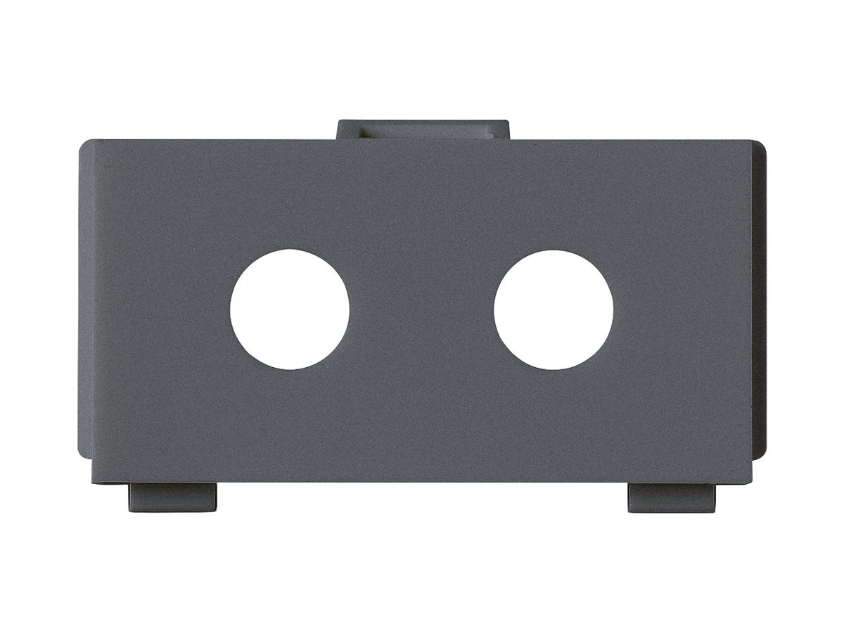 Multimedia-Modul M3 leer für 2 Cinchbuchsen Ø8mm anthrazit
