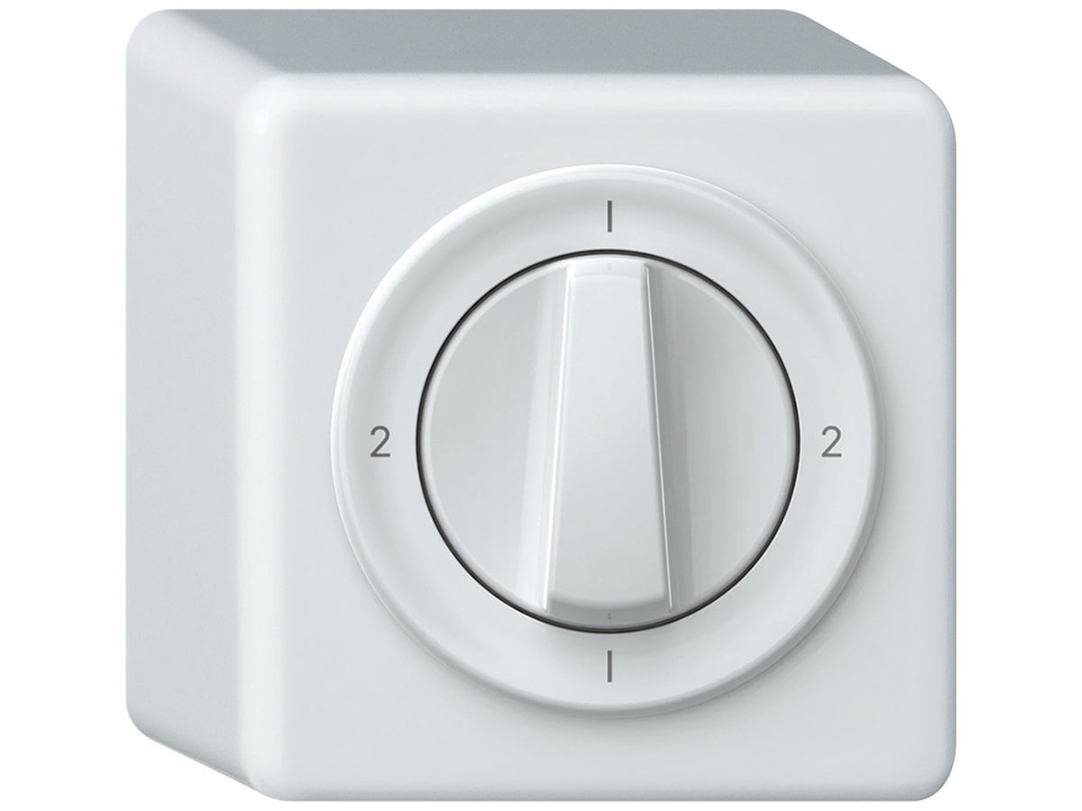 AP-Drehschalter origin Umschalter 3/1L 16A 250V 1-2-1-2 88×88×54mm weiss