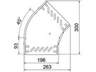 Bogen BET RB 45° 35×200mm Stahl bandverzinkt