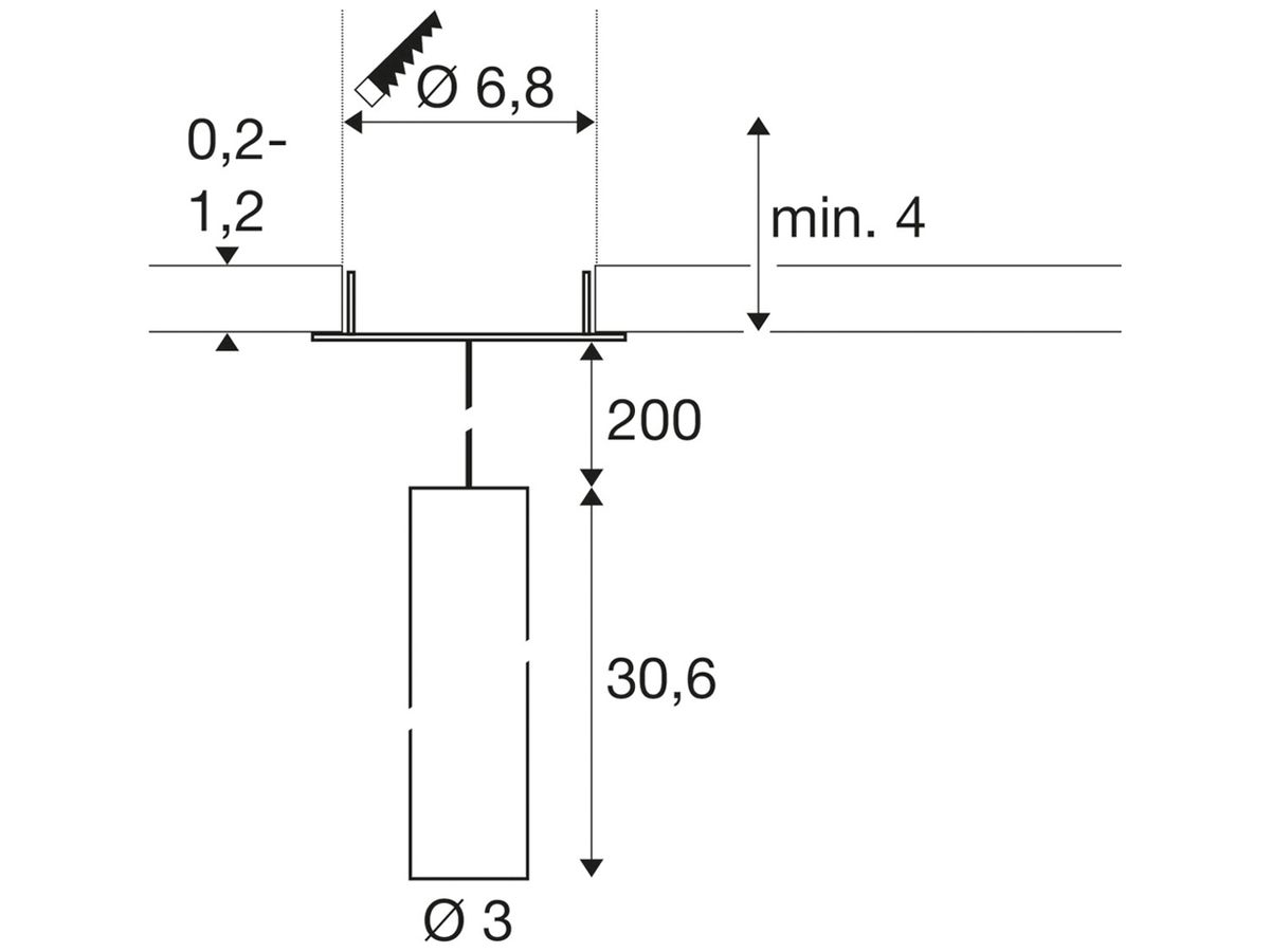 LED-Pendelleuchte SLV GRIP SPOT S 10W 620lm 3000K DIM Ø30×306mm schwarz