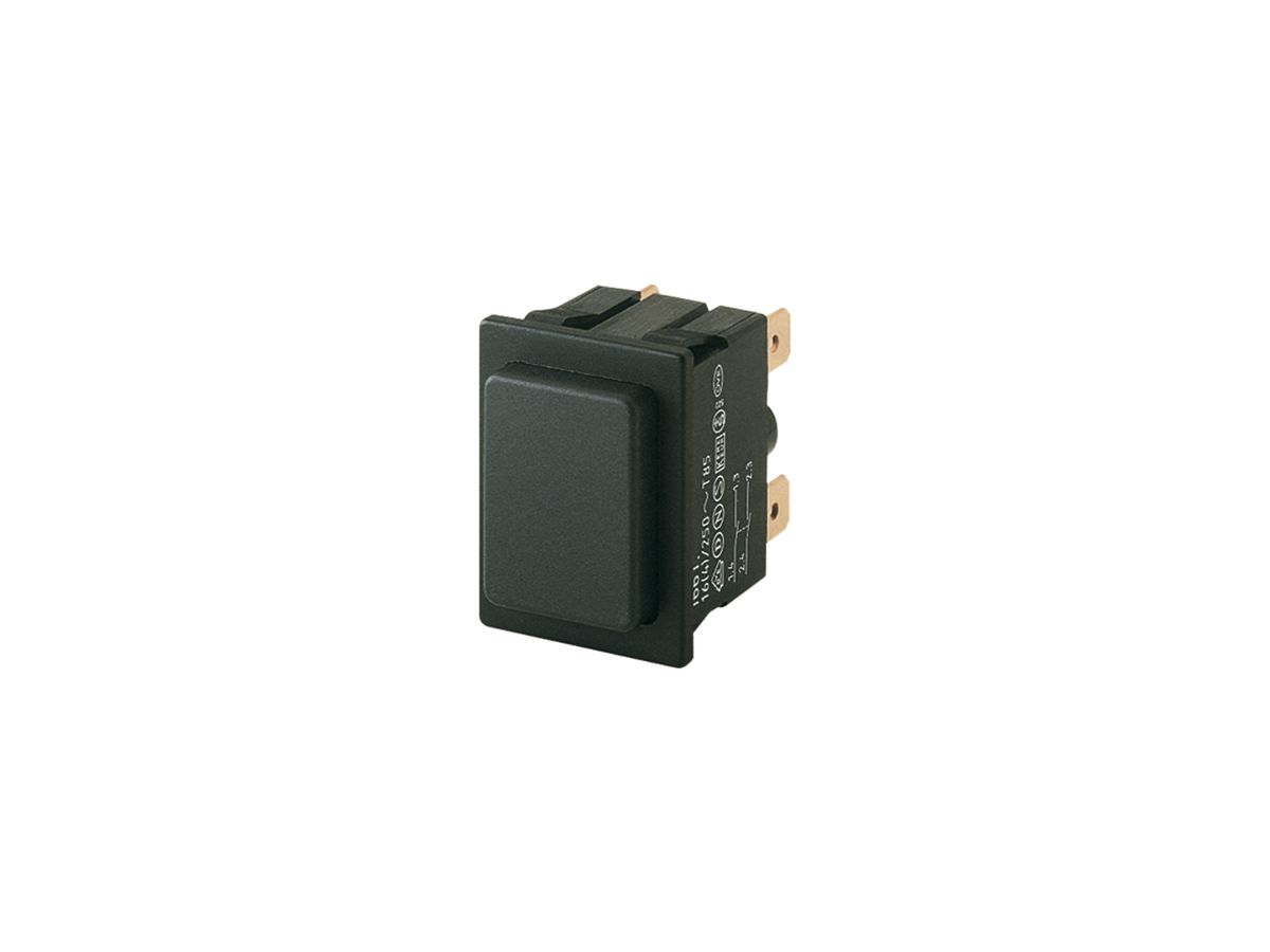 EB-Leuchtdruckschalter Novitronic, 16A/250V 0/2L, Taste schwarz