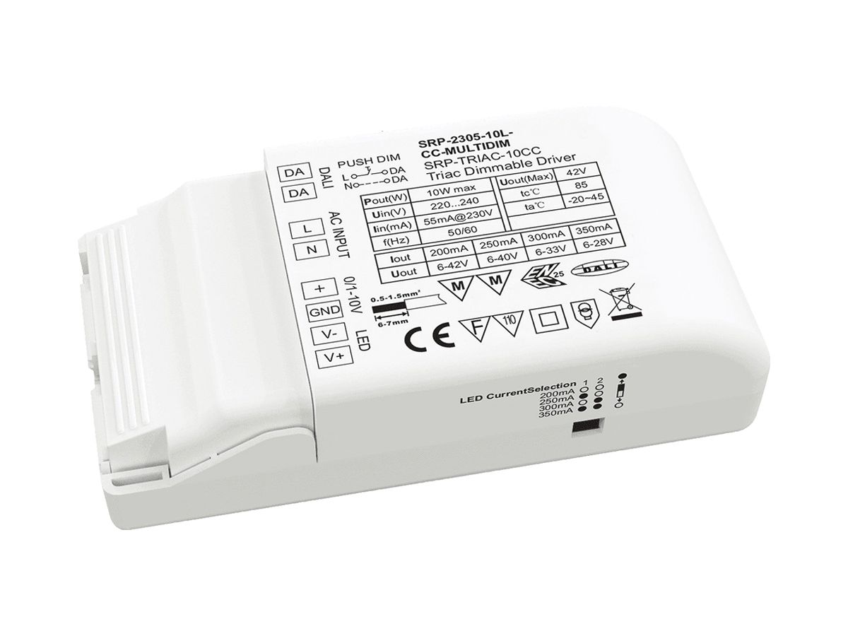 LED-Betriebsgerät SUNRICHER SRP-TRIAC-10CC 1.2…10W 6…42V 200…350mA 0-10V DALI