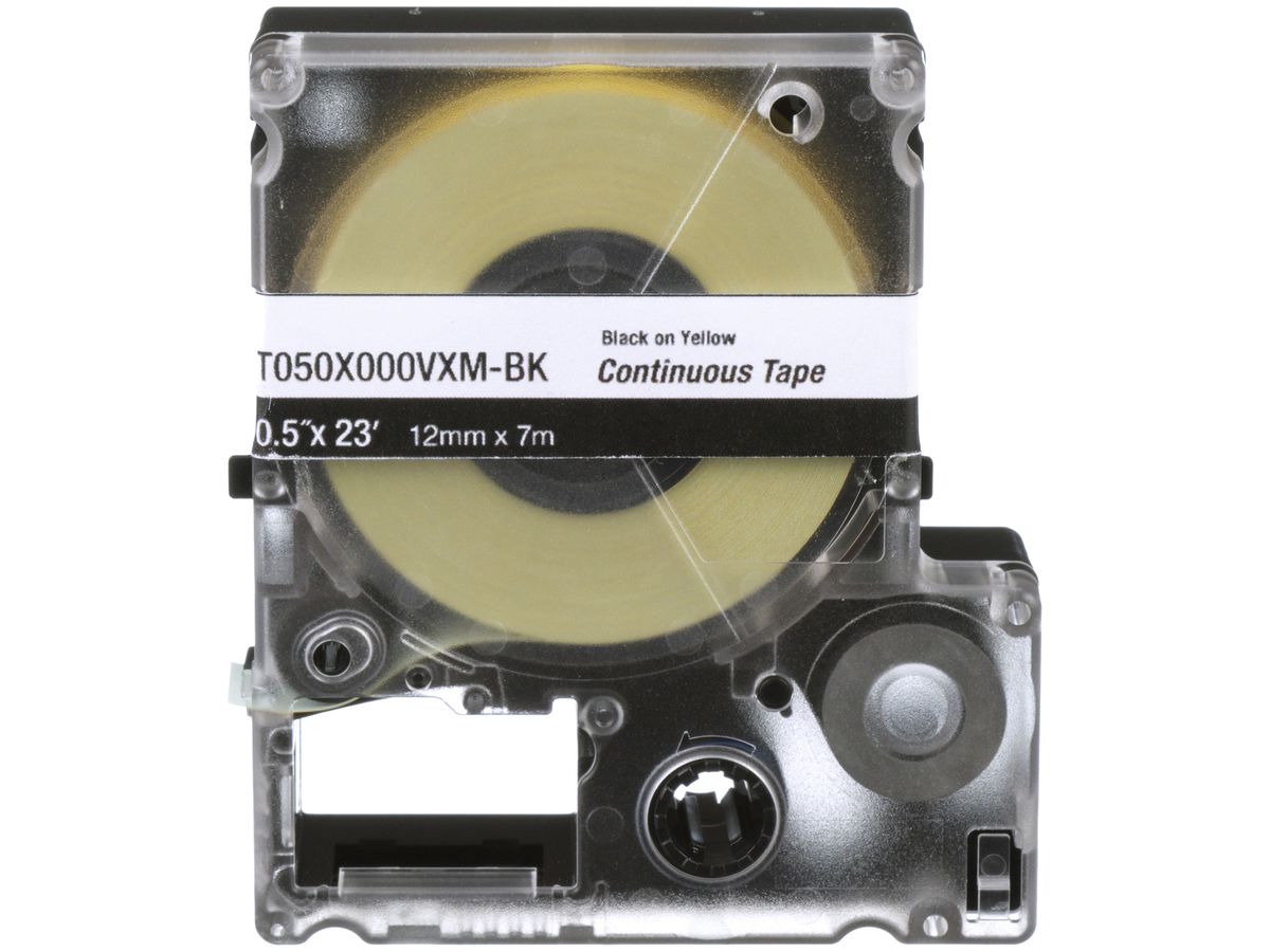 Etikettenkassette Panduit MP, Endlosband, 12×7000mm schwarz auf gelb