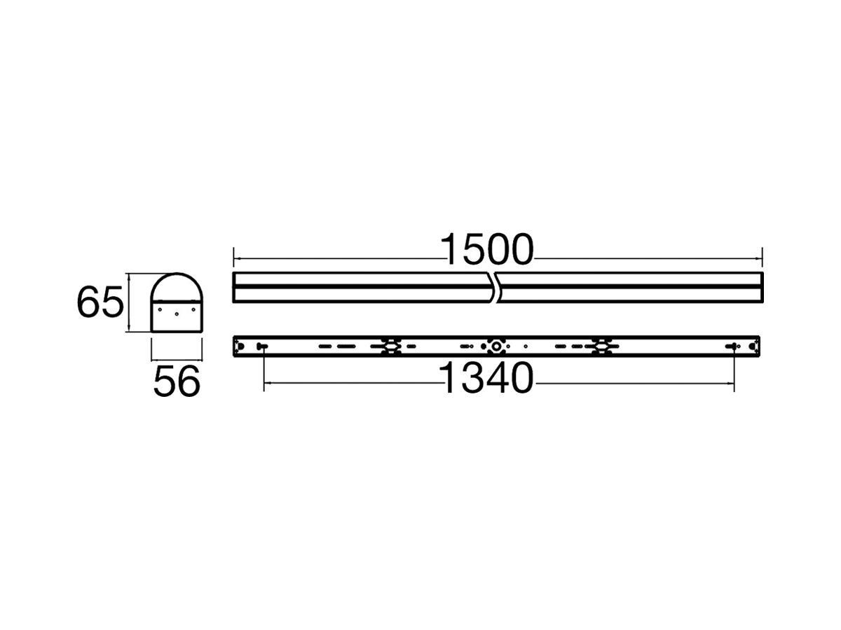 LED-Lichtleiste SLV BATTEN P 48W 7250lm 830/840/850 DALI 1500mm weiss