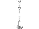 Seilabhängung Sylvania ONETRACK Aluminium/Stahl 3000mm Silber