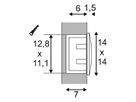 EB-LED-Wandleuchte SLV DOWNUNDER OUT L, 0.96W 85lm 3000K IP55 anthrazit