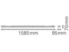LED-Feuchtraumleuchte LEDVANCE DAMP PROOF G13 2×29W IP65 1585mm grau