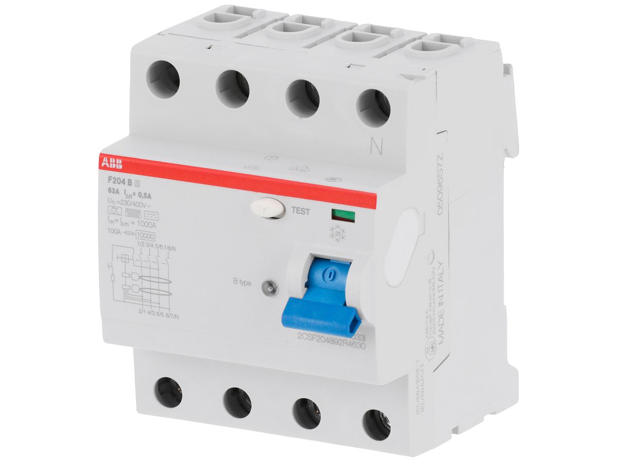 Fehlerstromschutzschalter ABB proM compact 4P 63A 500mA Typ B selektiv
