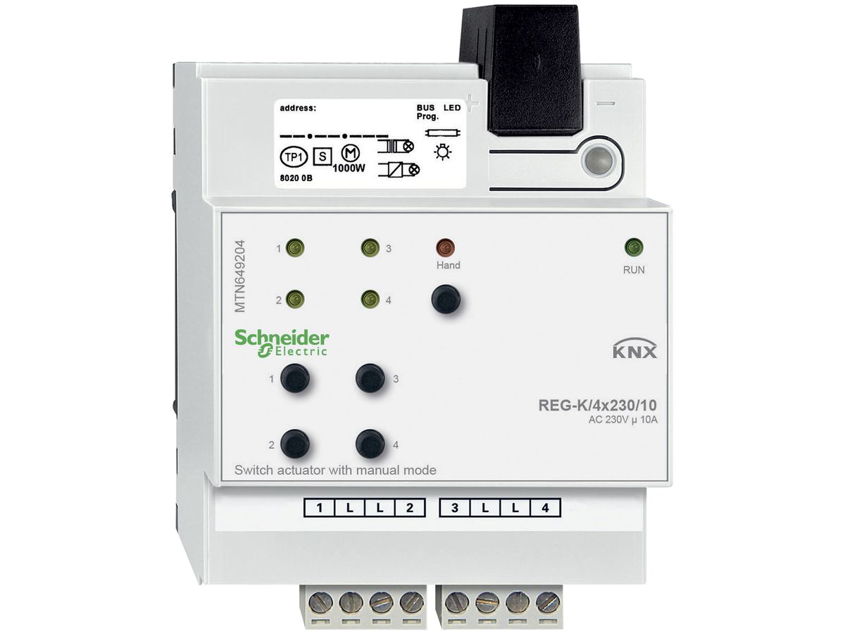 REG-Schaltaktor KNX Schneider Electric 4×230V MTN649204