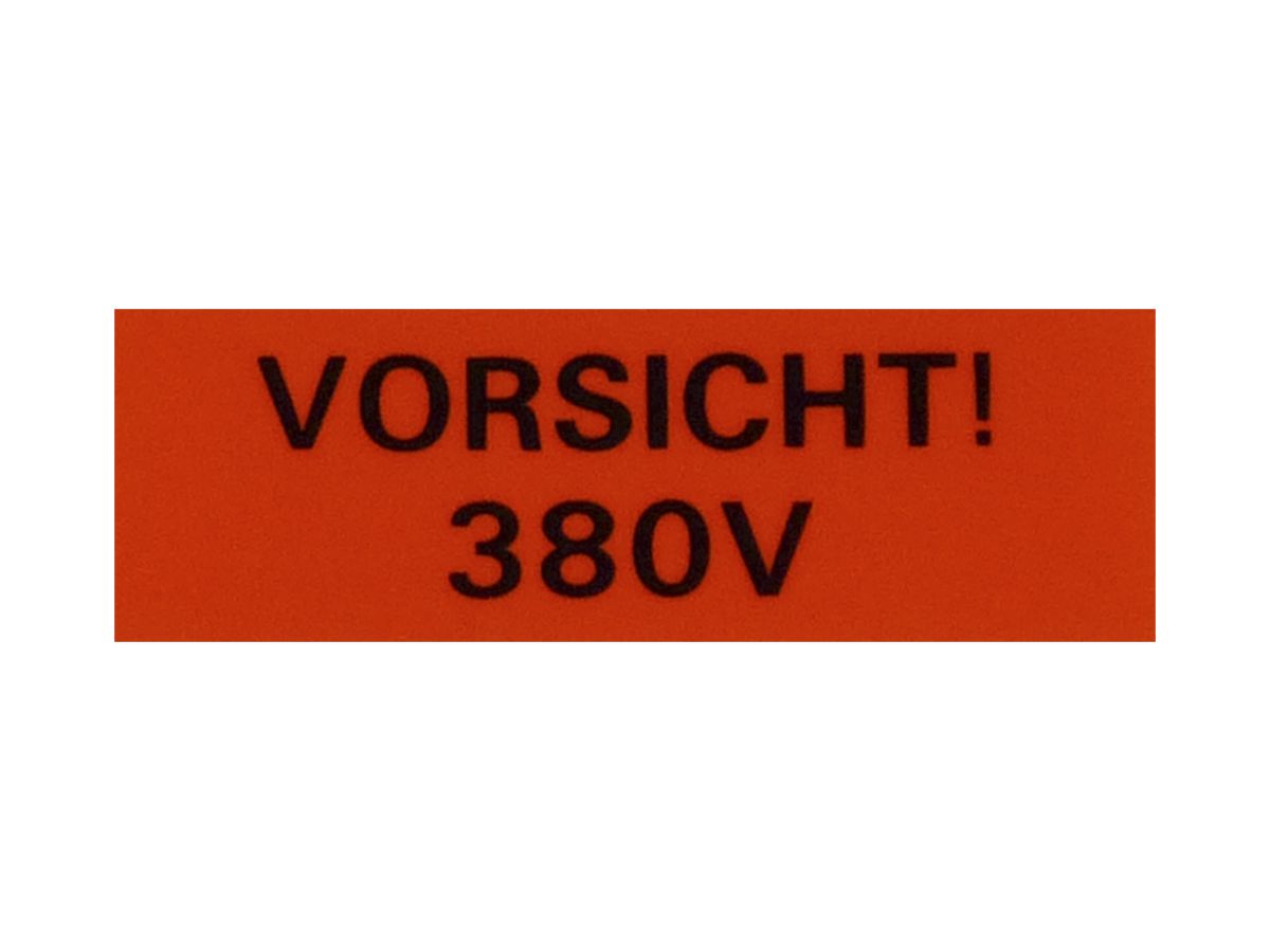 Klebeschild (Vorsicht 380V) 60×20mm