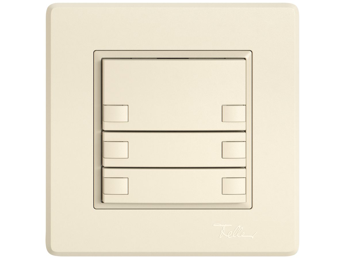 UP-KNX-Taster RGB EDIZIO.liv SNAPFIX® Temperaturfüh.o.LED 6×Taste 1-Tbed.cr