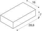 LED-Wandleuchte SLV SHELL 30 WL 54W 5600lm 3000K 120° 286×70×160mm weiss
