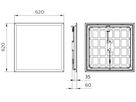 LED-Panelleuchte MAZDA RC008B 34W 3400lm 830/835/840 DALI 620×620 weiss