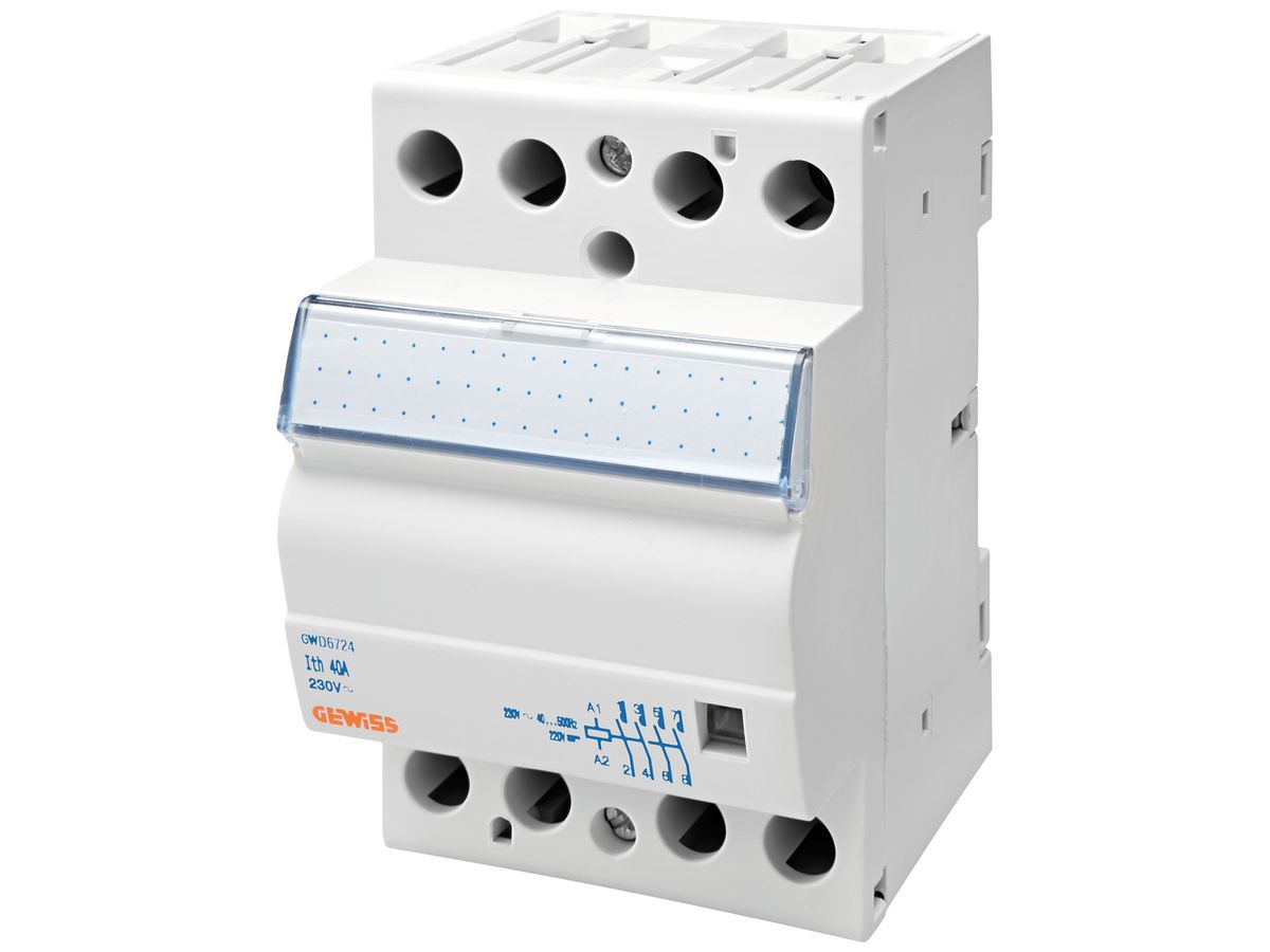 REG-Schütz Gewiss 90 AM 230V AC/DC 4NO 40A 400V brummfrei 3TE