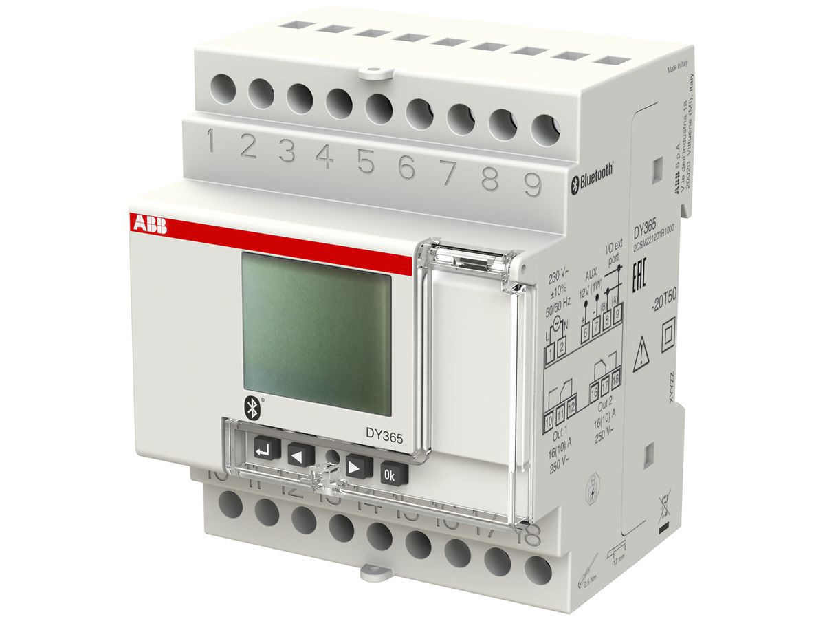 REG-Jahresschaltuhr digital ABB DY365 2 Kanäle