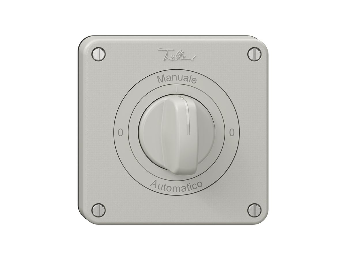 Drehschalter NEVO N.CO, 2/1 L, Drehgriff, KS, 0-Manuale-0-Automatico, lichtgrau