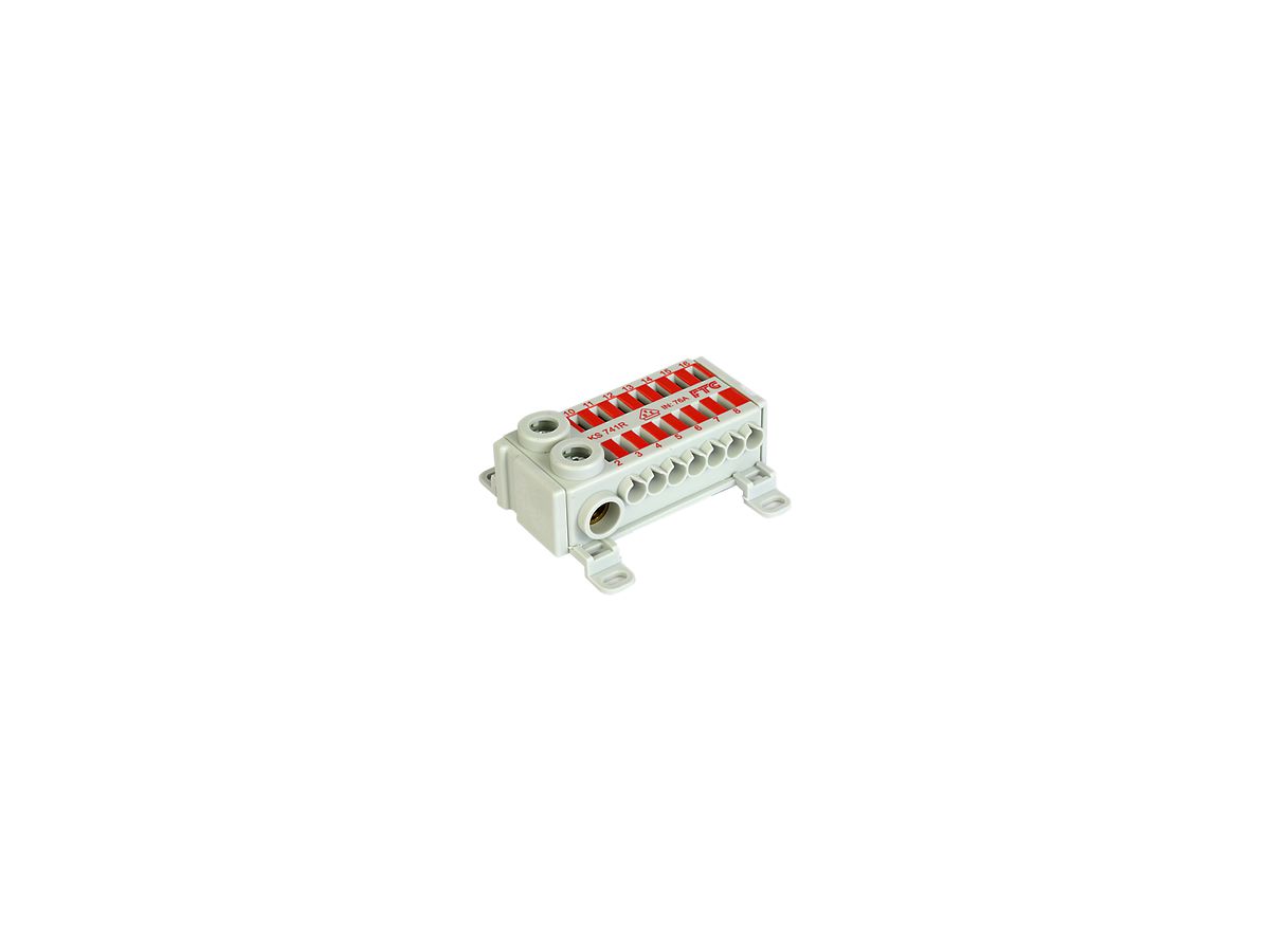 Klemme Easy Connection Box 1L 2×2.5…16mm², 14×0.5…4mm², rot
