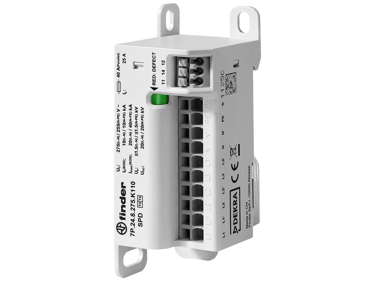 Überspannungsableiter FINDER SPD 7P.24 TN-S TT 4P 230V 40A/25A 6mm²