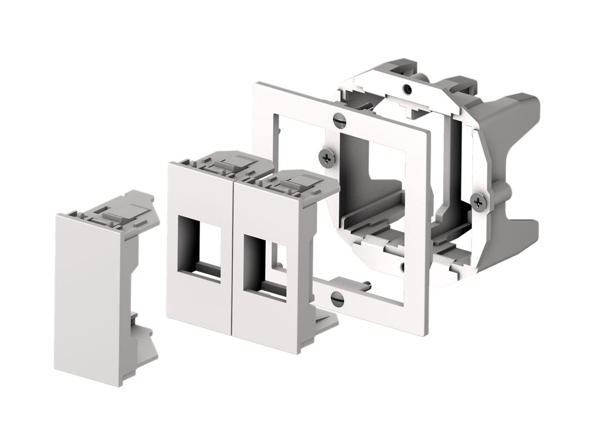 Montageadapter Cecoflex AV, Edizio/Kallysto, 2-fach, weiss