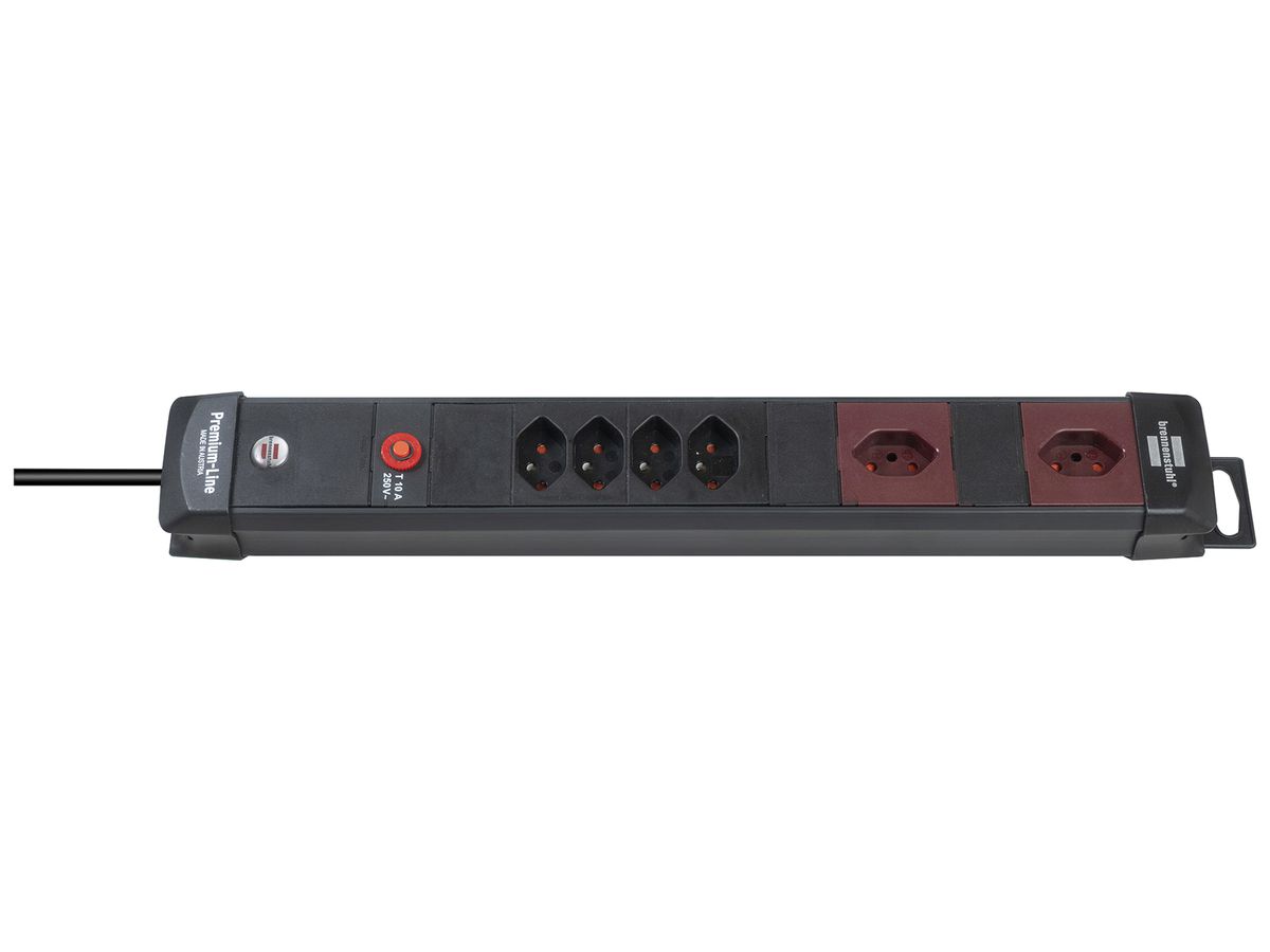 Steckdosenleiste P-L Technik Aufhänger 4+2 90°×T13 3m 3×1.5mm² sz/bo