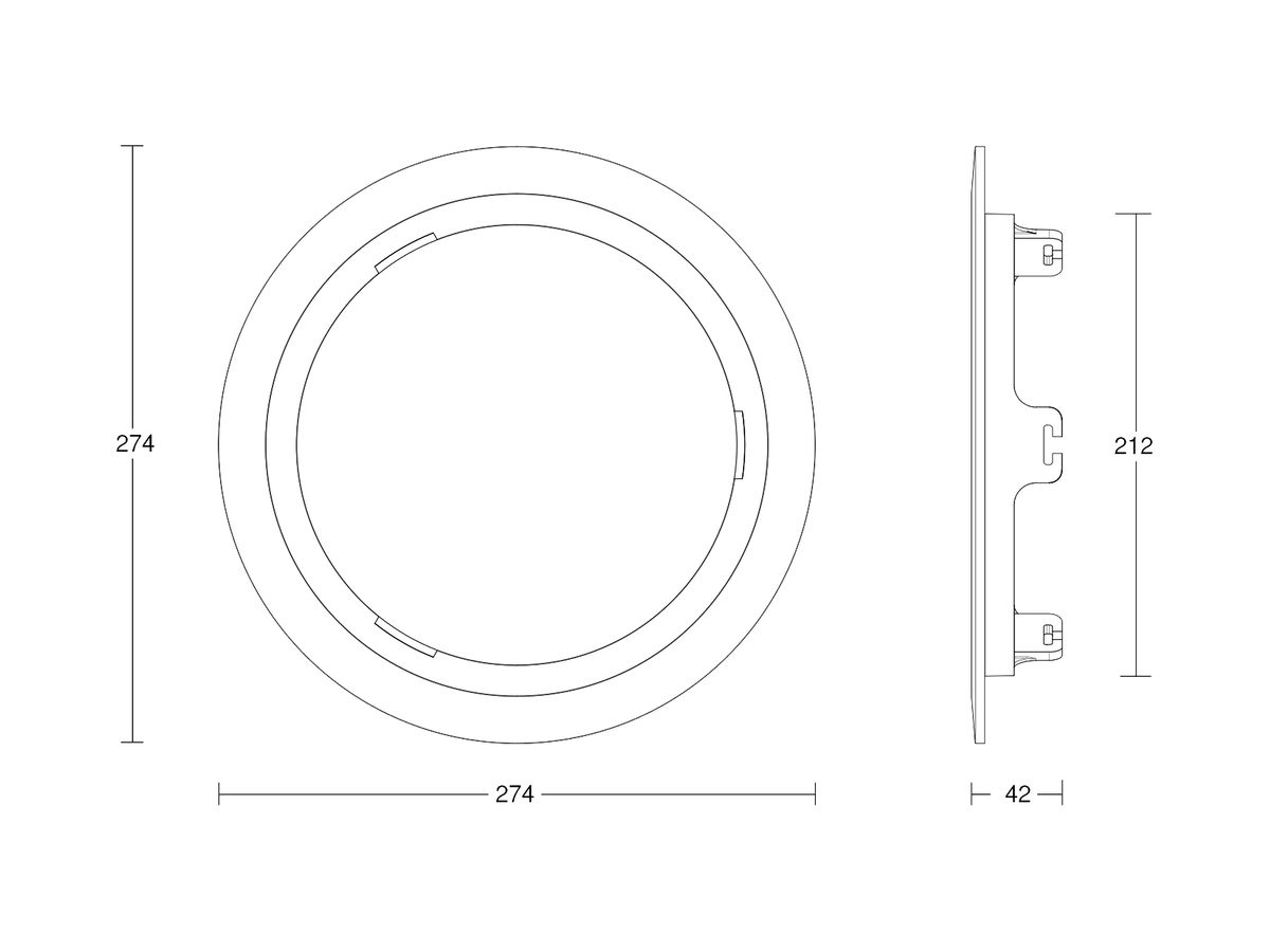 Adapterring Steinel DL 200 Kunststoff Ø275×45mm weiss