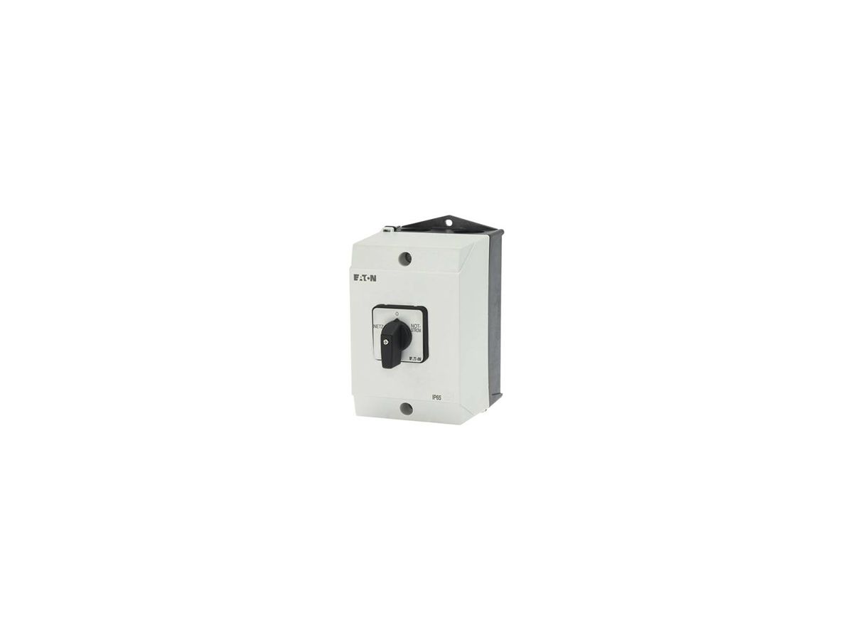 AP-Umschalter ETN 32A/4L 8 Kontakte Schild: Netz-0-Notstrom