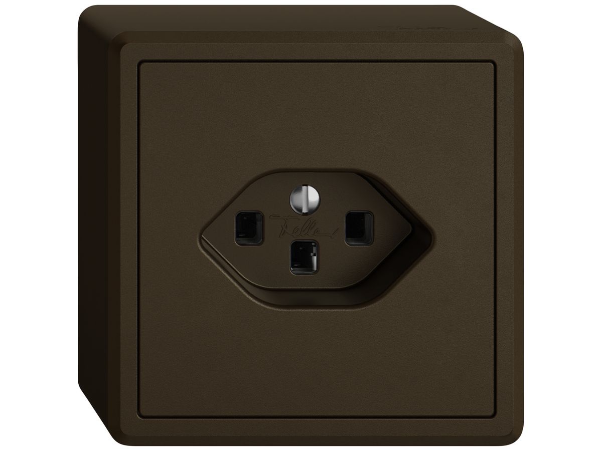 AP-Steckdose EDIZIO.liv SNAPFIX® 1×T23 br