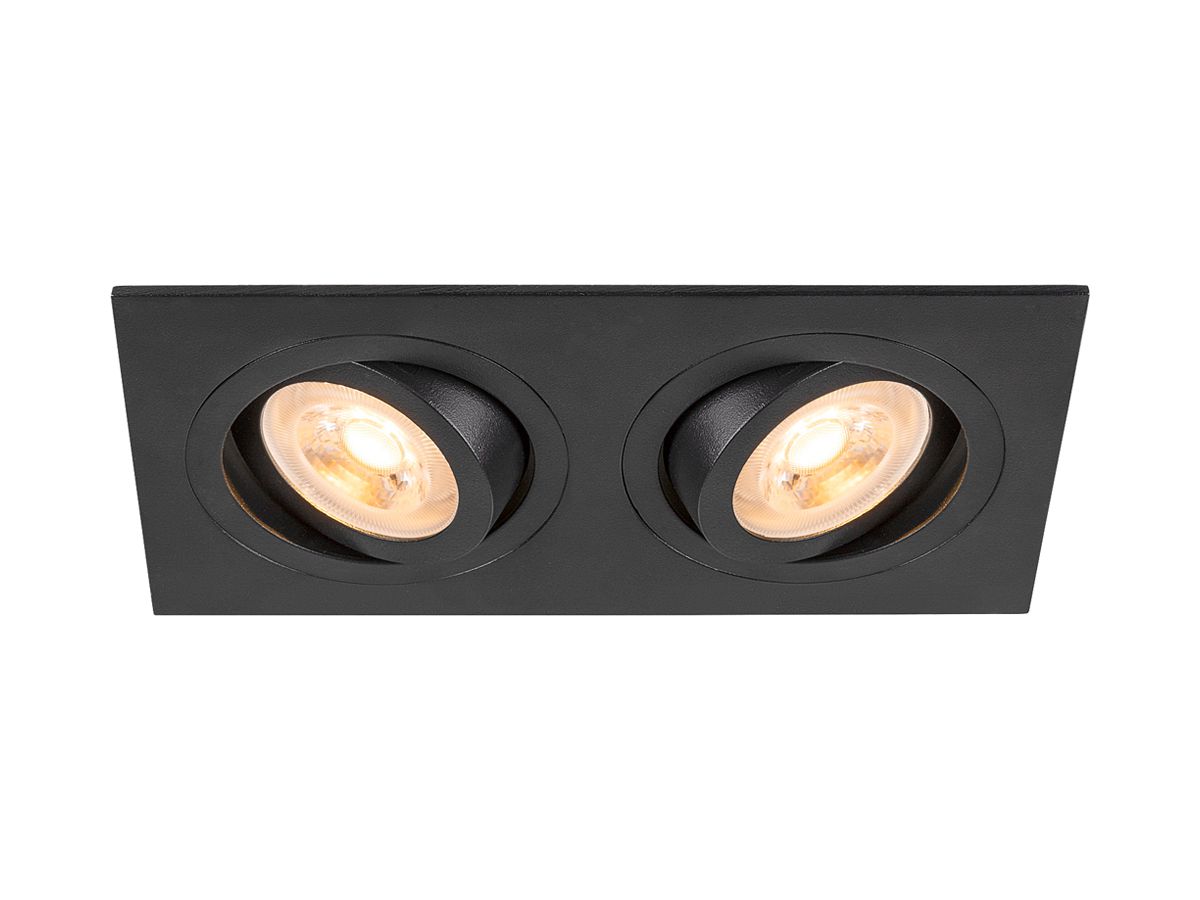 EB-Spot SLV NEW TRIA GU10 2×10W 170×90mm schwarz