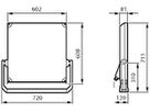 LED-Strahler Philips Clearflood 530W 76900lm 740 IP66 17°×97° 711×720mm Al