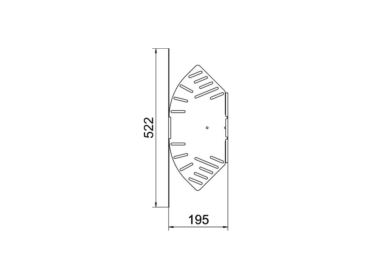 Bogen BET RB W verstellbar 60×200mm Edelstahl A4 blank