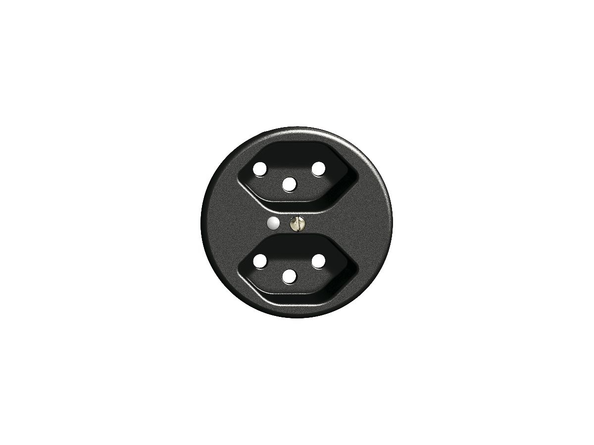 Frontscheibe FH 2×T13 schwarz Ø58mm mit Linse