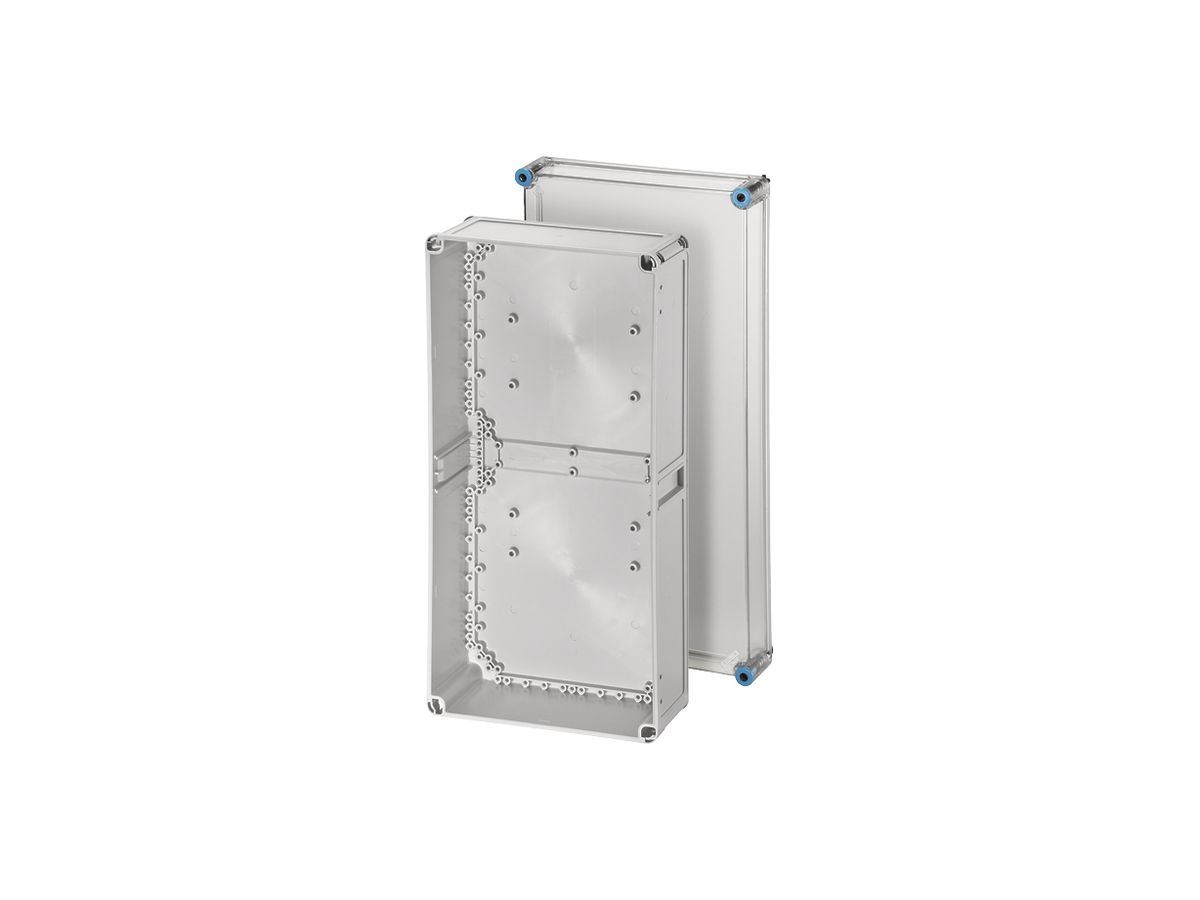 Apparategehäuse Hensel K 0400 grau leer mit transparenter Deckel 300×600×170mm