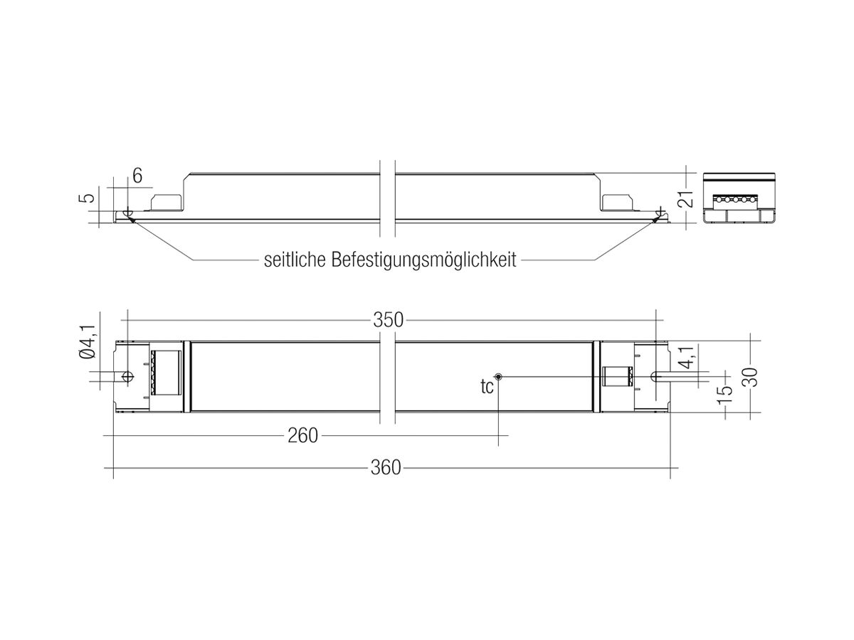 LED-Betriebsgerät Tridonic 45…75W 20…50V 900…1800mA ON/OFF