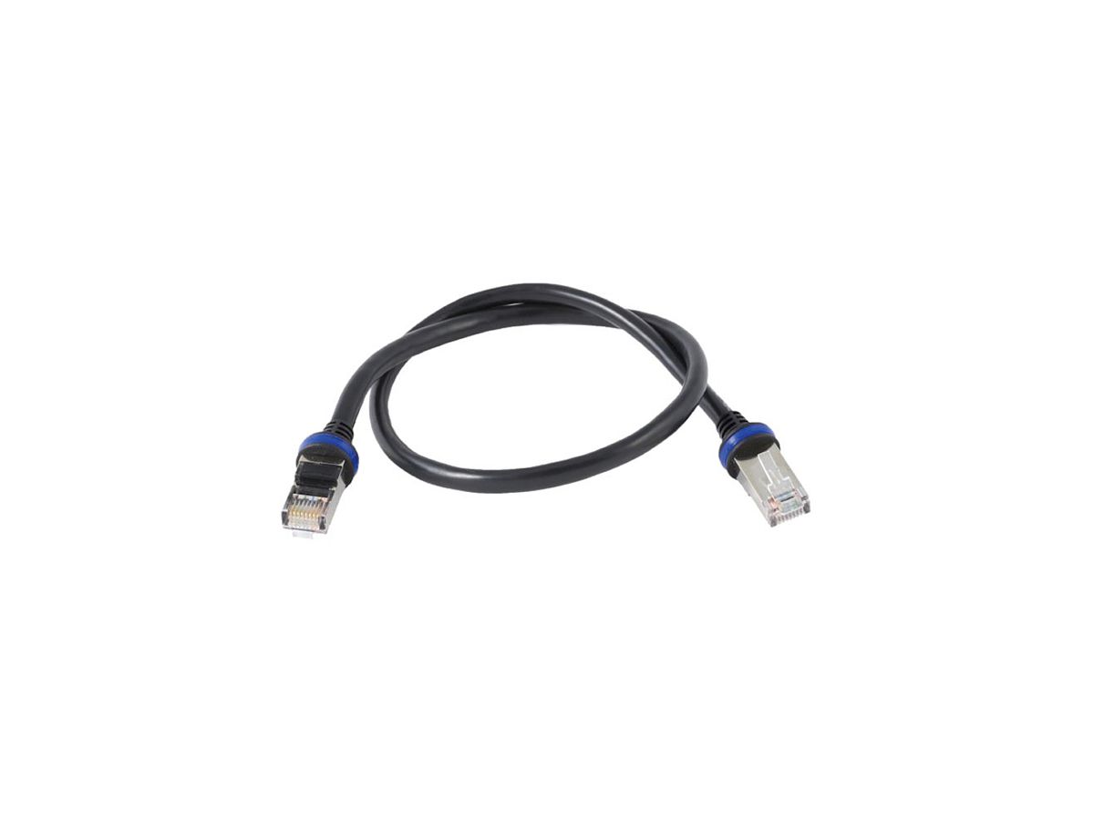 Patchkabel RJ45 MOBOTIX Mx-OPT-CBL-LAN-2, mit Dichtring, schwarz, 2m