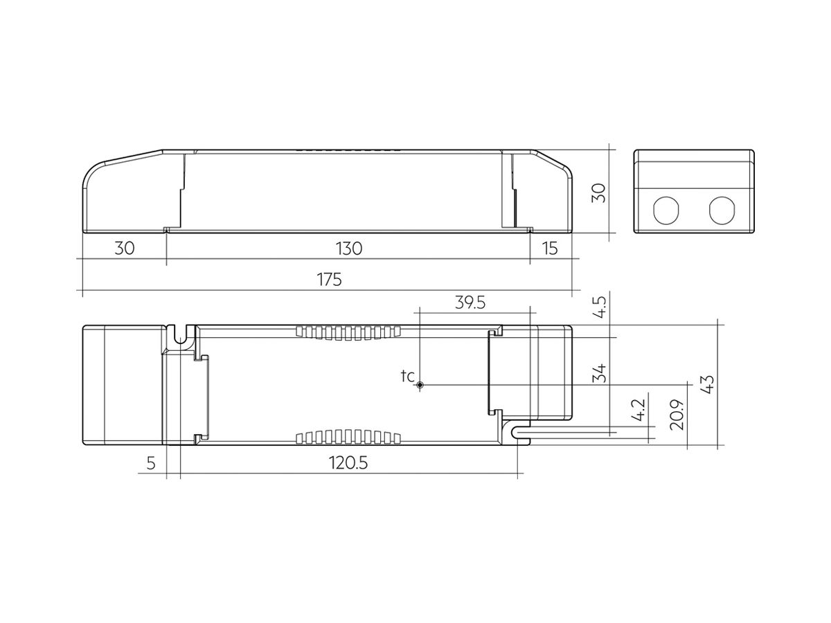 LED-Konverter Tridonic LC one4all SC PRE 18W 24V 175×43×30mm
