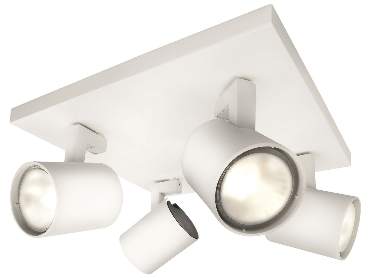 Spot Philips MYL Runner GU10 4×20W DIM weiss