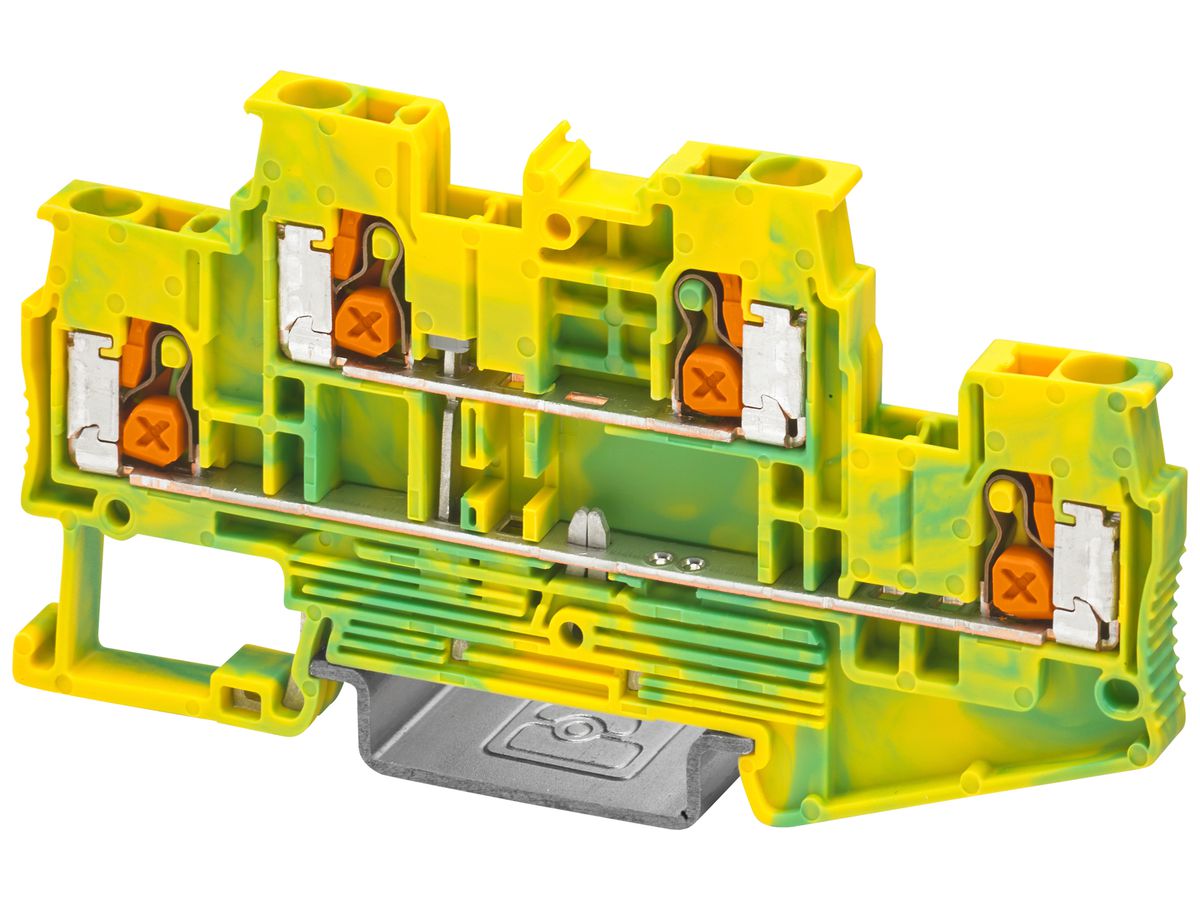 Schutzleiter-Reihenklemme PX XTTB 2,5-PE 4mm² 2×2 TH35 gn/gb