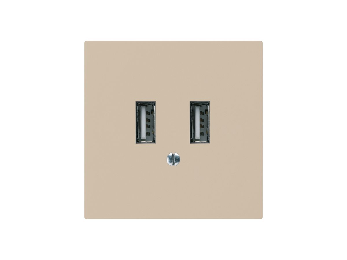 UP-USB-Ladesteckdose Hager kallysto A 240V 2400mA beige