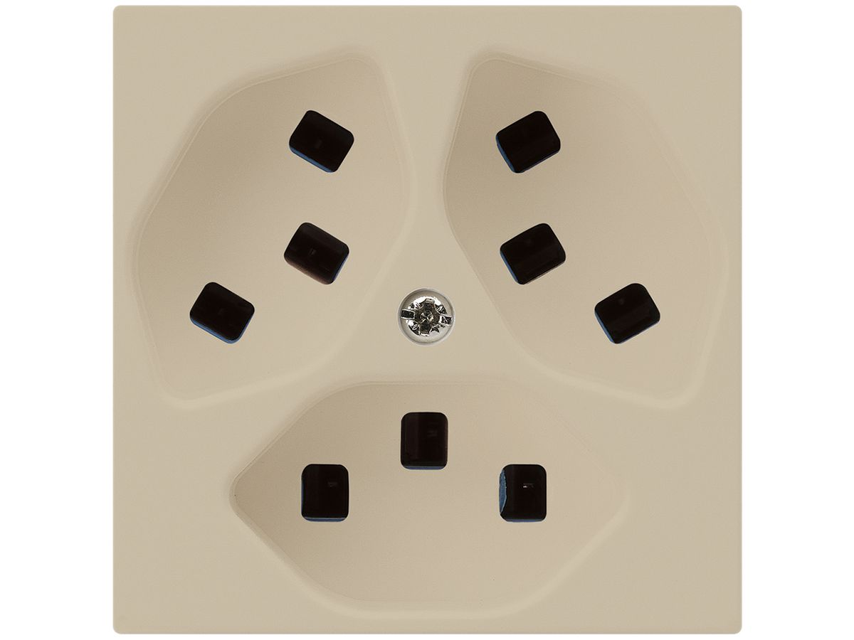 Steckdose Hager kallysto 3×T23 A beige