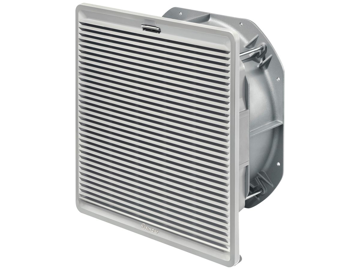 Lüfter Finder 7F.30 700m³/h 320×320×141.2mm 184…253VAC mit Filter grau