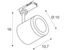 LED-Strahler SLV Enola_C, 9W 850lm 3000K 55° mit 3-Phasen-Adapter IP20 schwarz