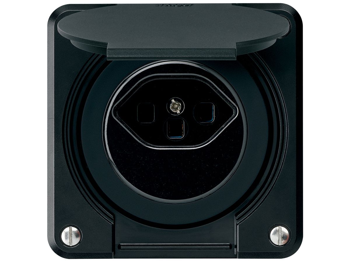 UP-Steckdose robusto Typ 23 schwarz