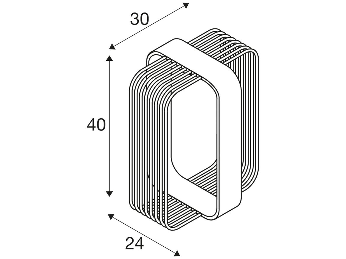 LED-Wegeleuchte SLV GRID 8W 250lm 2700K IP44/65 400×300×240mm schwarz