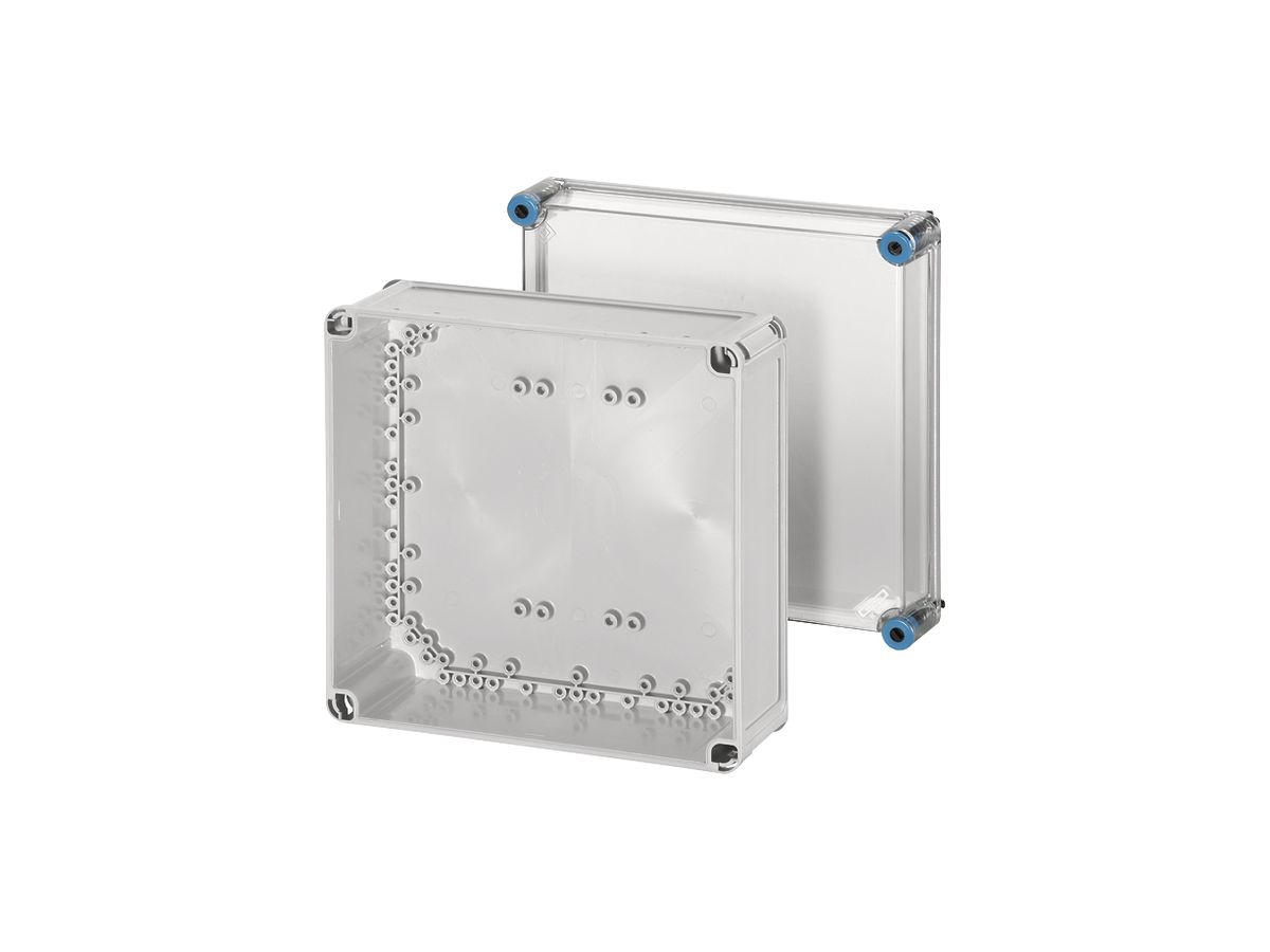 Apparategehäuse Hensel K 0200 grau leer mit transparenter Deckel 300×300×170mm