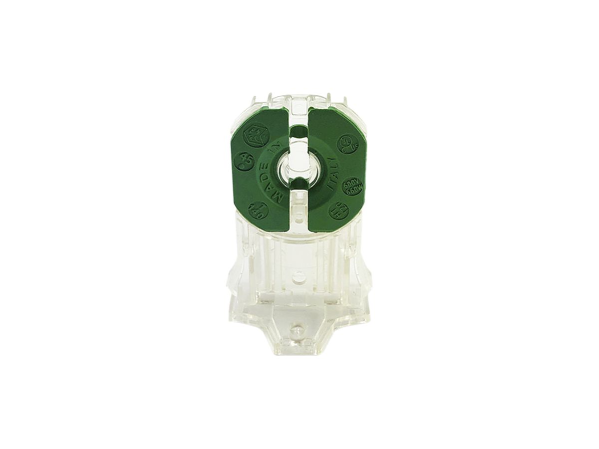 Fassung G13 für 14…65W, mit Steckklemmen 13.3×25.5mm, transparent