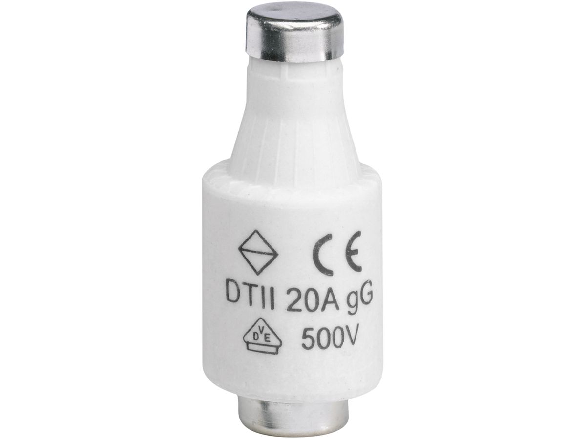 D-Sicherung DII 20A 500V gG mit Kennmelder