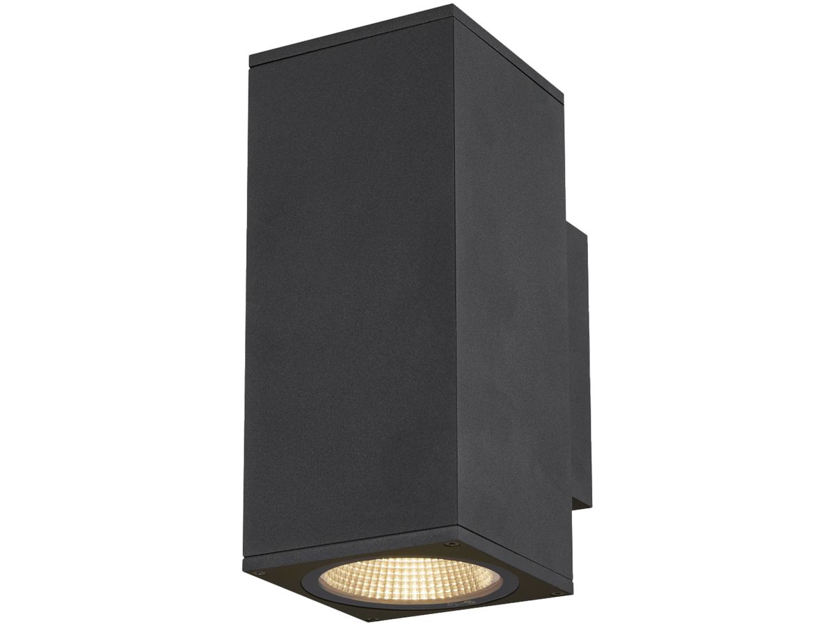 LED-Wandleuchte SLV ENOLA SQUARE UP/DOWN M 19W 1680lm 3000/4000K IP65 anthrazit